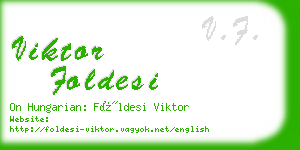 viktor foldesi business card